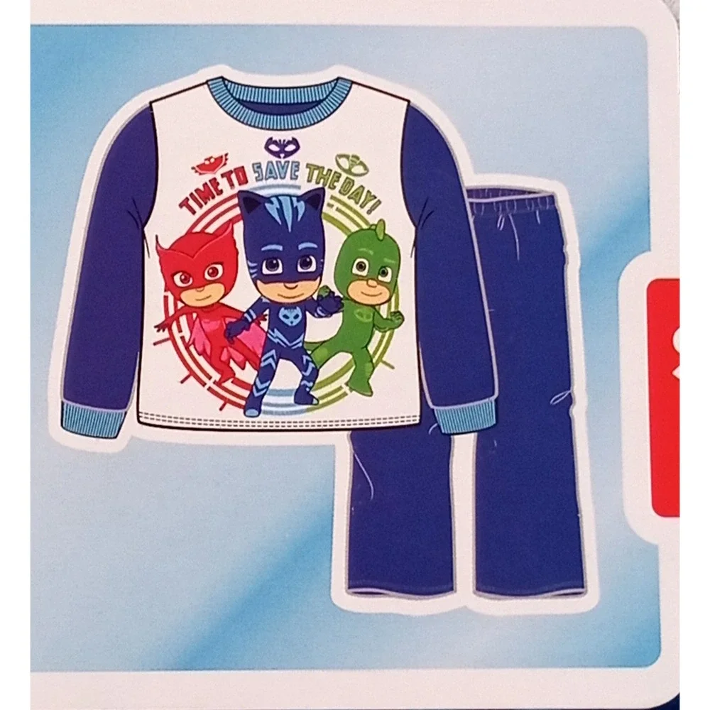 New PJ Masks Time to Save the Day Boy's 2 Pc Fleece Pajama Set, 2T